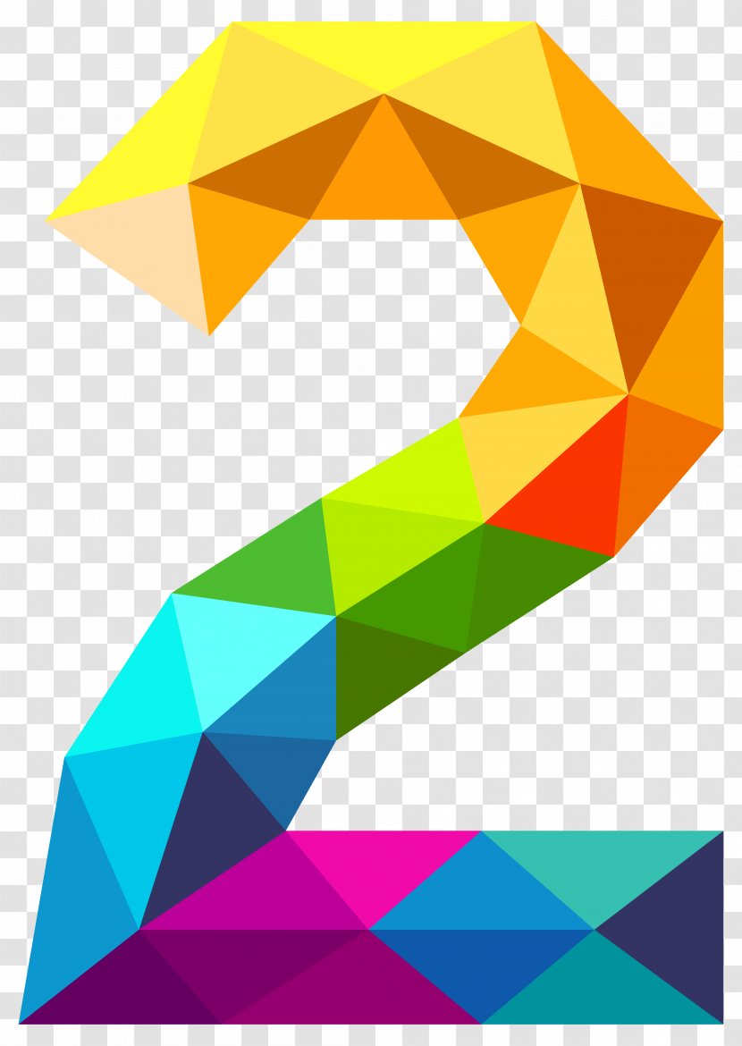 Triangular Number Triangle Clip Art - Colourful Triangles Two Clipart Image Transparent PNG
