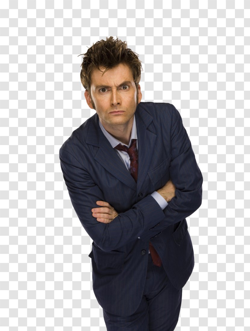 David Tennant Tenth Doctor Who Eleventh - White Collar Worker - Suit Transparent PNG