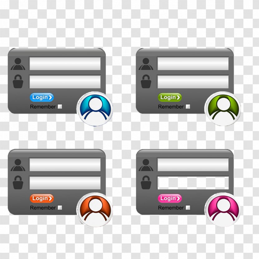 Login Form Website Button Icon - Registration Box Free Material Transparent PNG