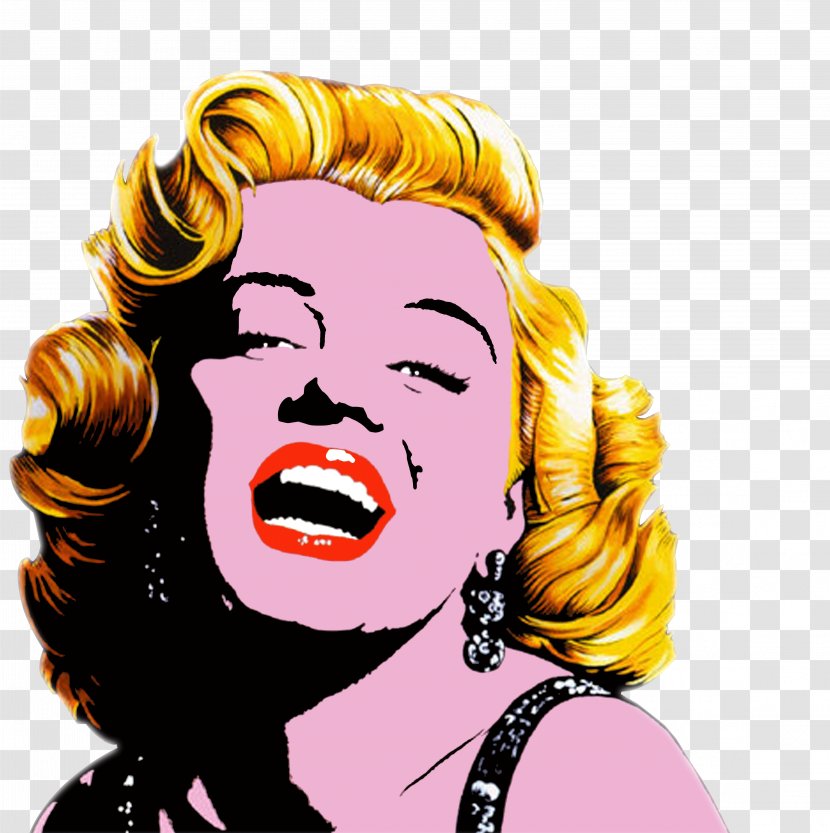 Marilyn Monroe Pop Art Painting Canvas - Flower - Pope Transparent PNG