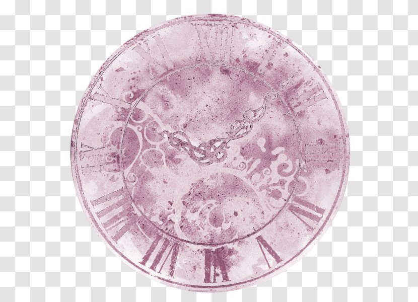 Clock - Pink - Purple Transparent PNG