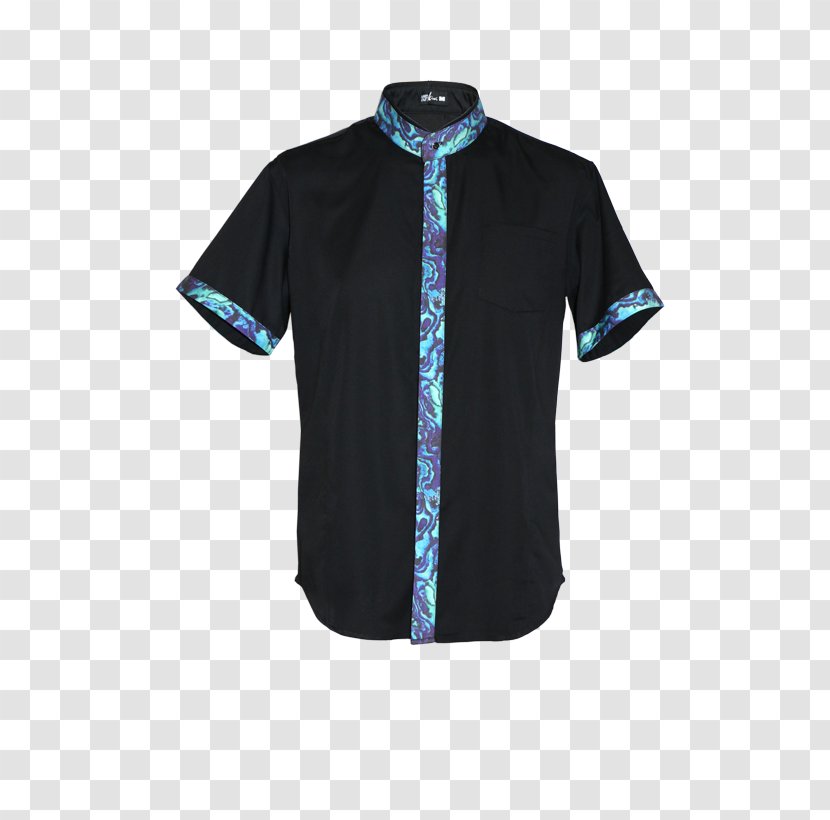 T-shirt Sleeve Collar Button CSX Transportation - Electric Blue - Shirt Transparent PNG