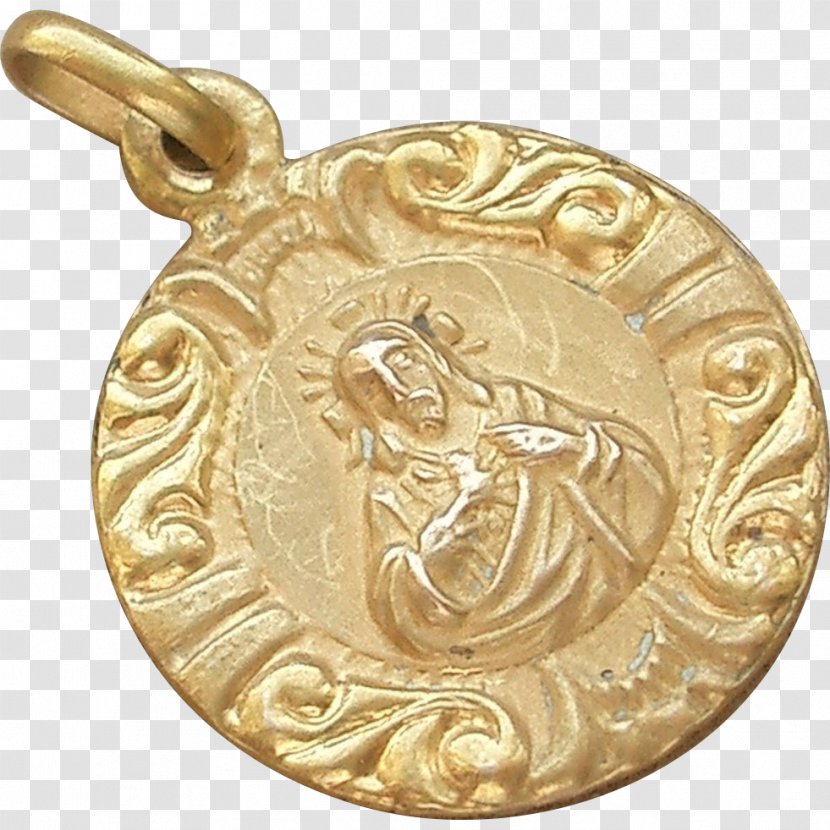 Locket Medal Bronze 01504 Gold - Brass Transparent PNG