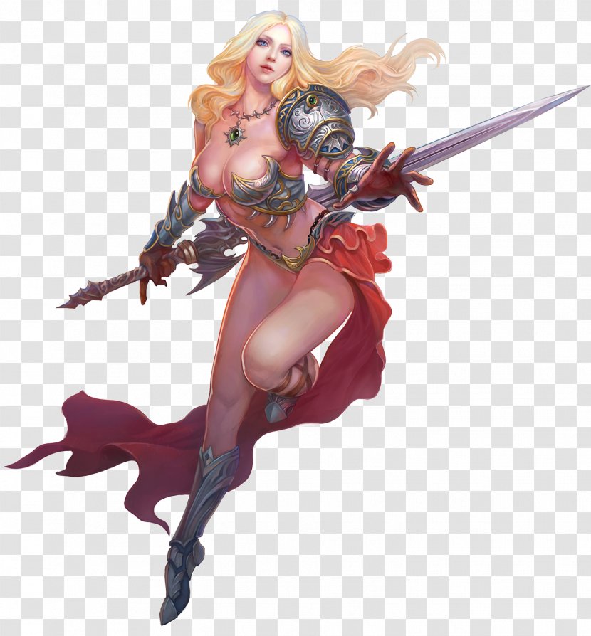 Throne: Kingdom At War Light Massively Multiplayer Online Role-playing Game Darkness - Watercolor - Cartoon Woman Swordsman Transparent PNG