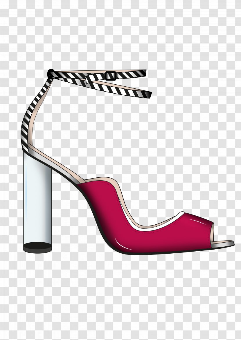 Product Design Heel Sandal Shoe - Heart Transparent PNG