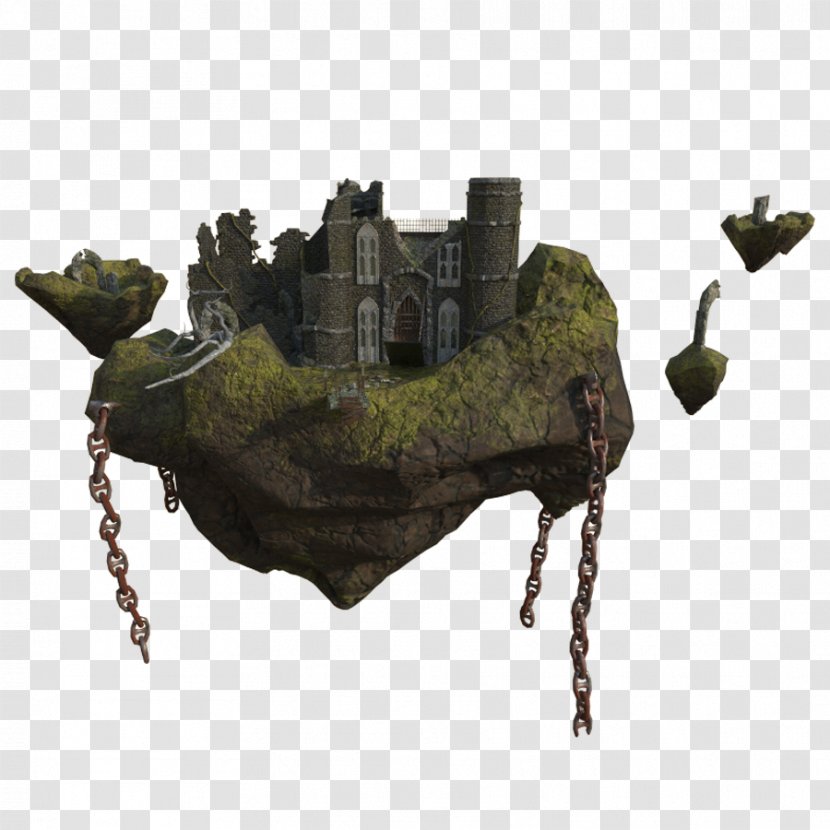 Game Art Design Home - Garden - Floating Castle Transparent PNG