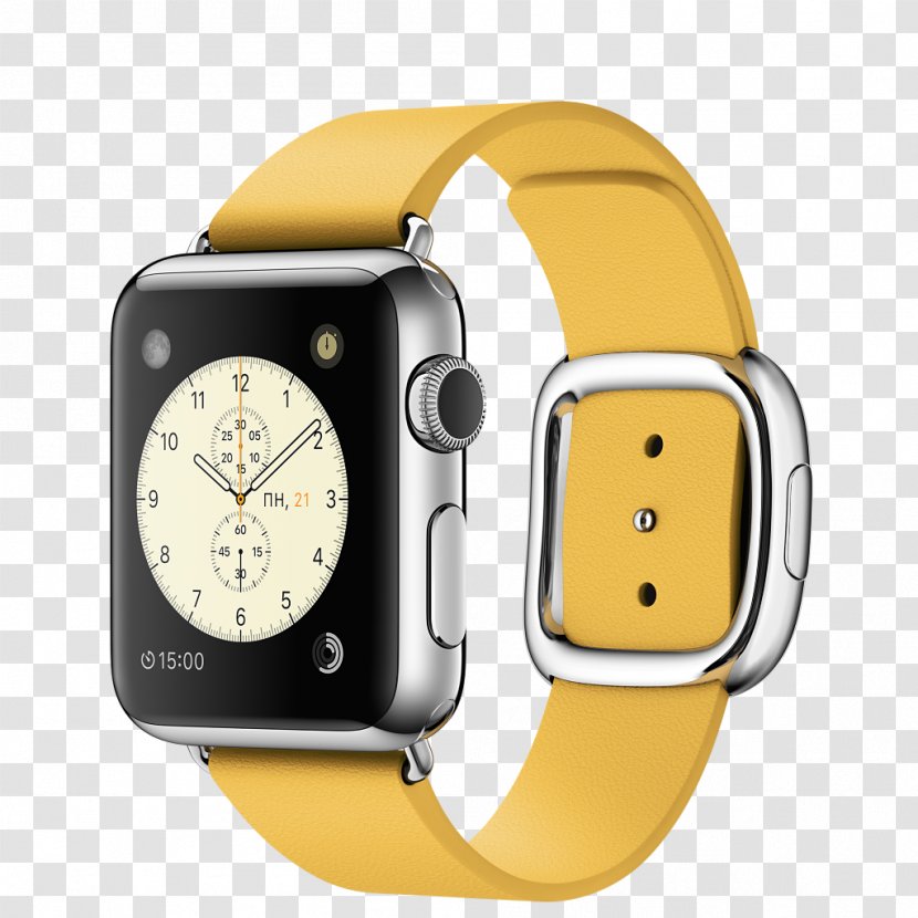 Apple Watch Series 2 1 Smartwatch - Strap - Marigold Transparent PNG