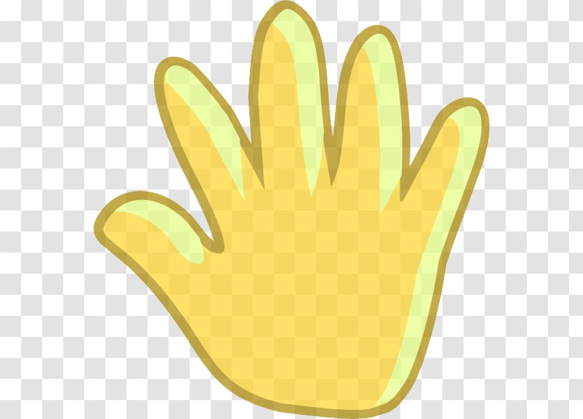 Yellow Hand Gesture Finger Clip Art Transparent PNG