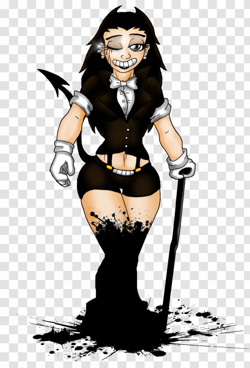 Bendy And The Ink Machine DeviantArt Female - Silhouette - Bartender Transparent PNG