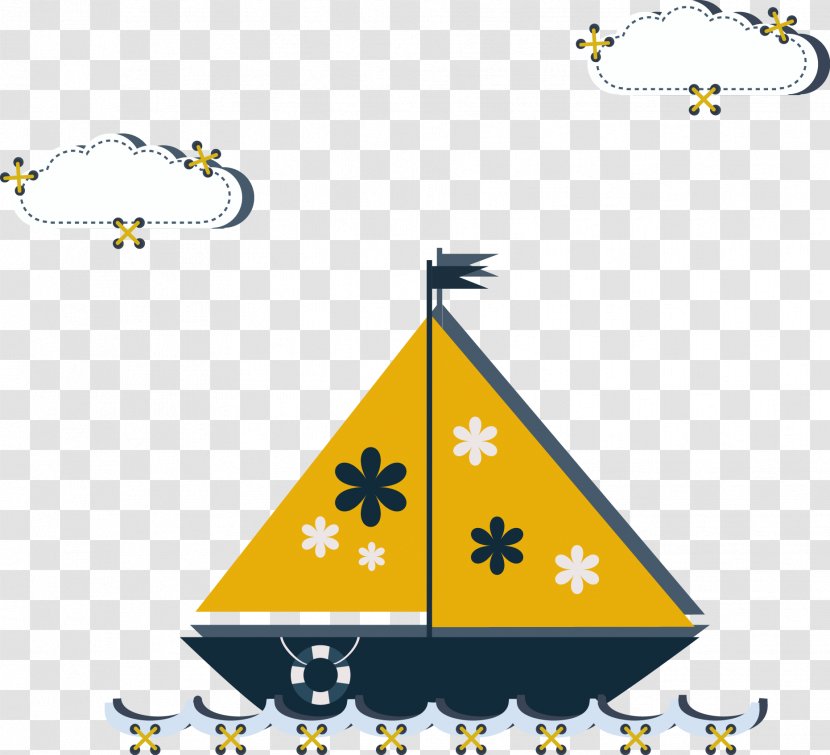 Cartoon Drawing Boat Animation - Ship - Cute Transparent PNG