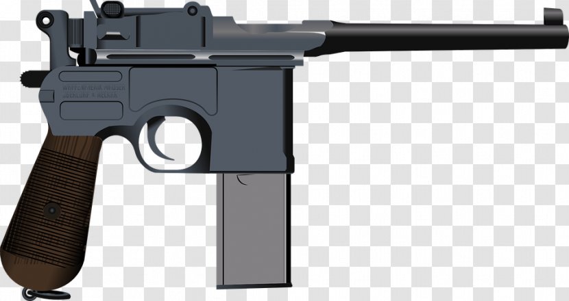 First World War Mauser C96 Semi-automatic Pistol Firearm - Flower - Weapon Transparent PNG