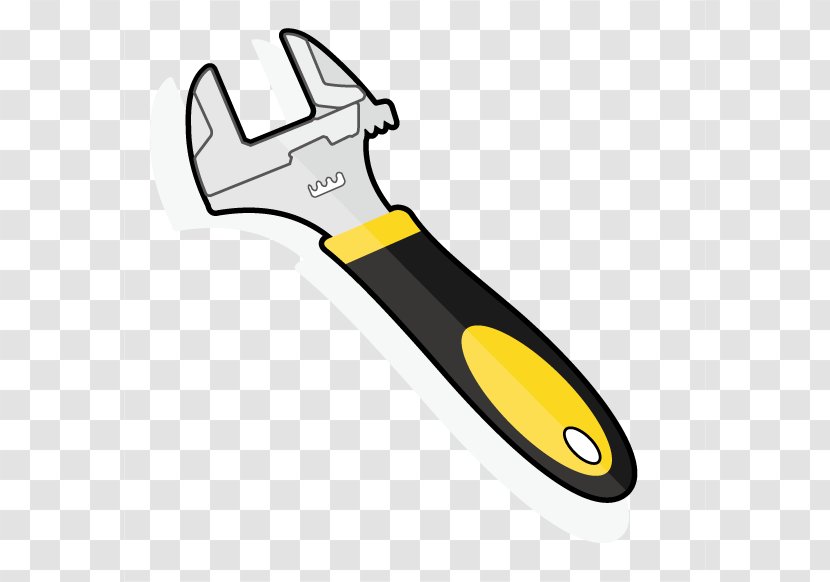Wrench Clip Art - Yellow - Vector Transparent PNG