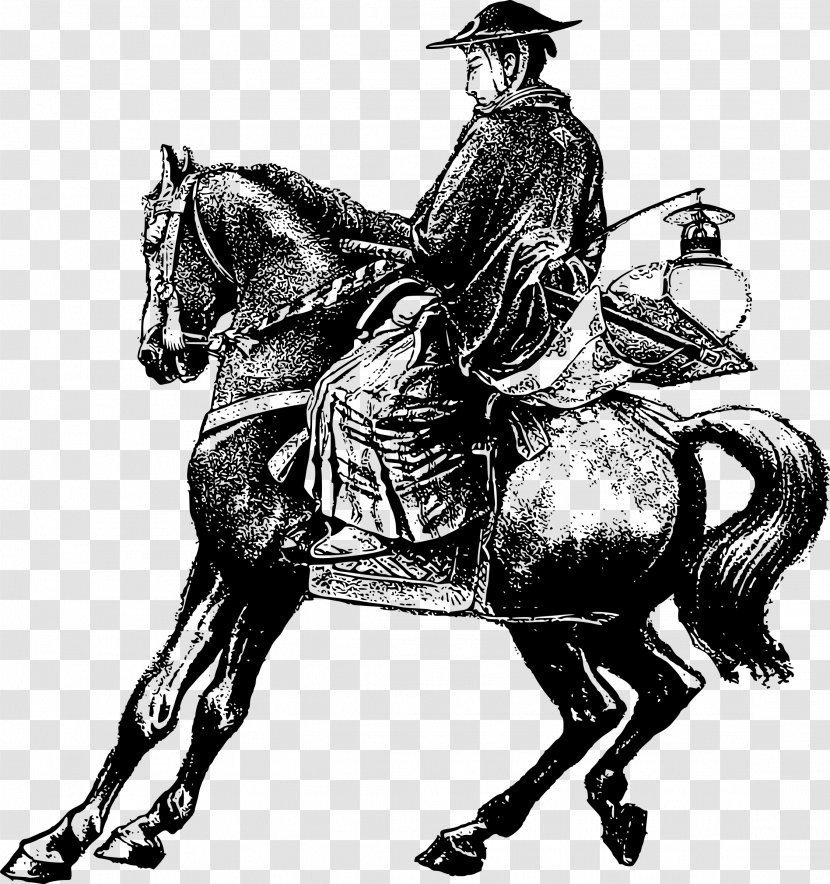Horse Samurai Equestrian Clip Art - Cowboy Transparent PNG