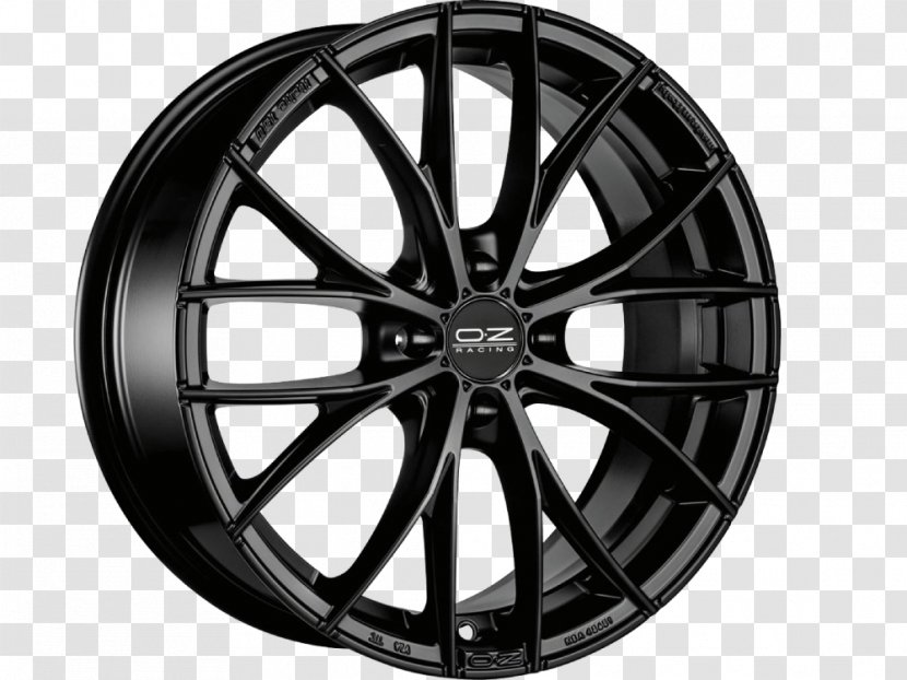 Car Italy OZ Group Alloy Wheel - Black Matt Transparent PNG