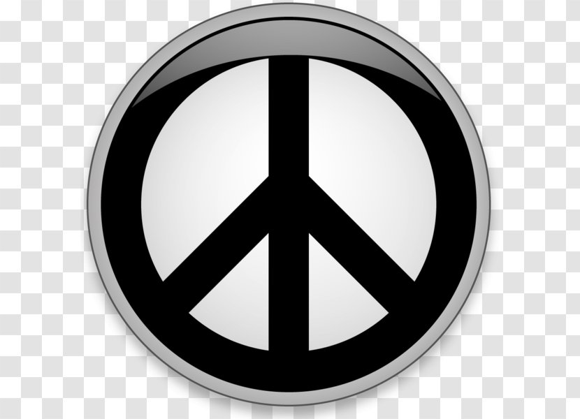 Peace Symbols World Campaign For Nuclear Disarmament Button - Badge - Harmony Cliparts Transparent PNG