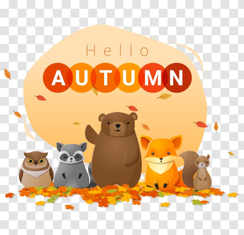 Vector Graphics Stock Illustration Autumn Royalty-free Image - Orange - Animals Transparent PNG