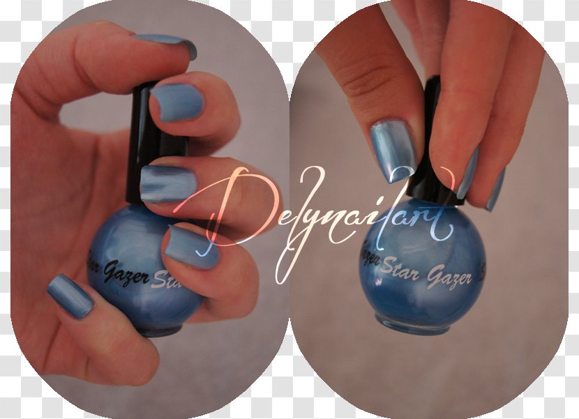 Nail Polish - Hand - Blue Transparent PNG