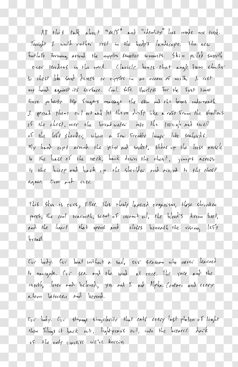 Paper Handwriting Document Font - Corset Transparent PNG