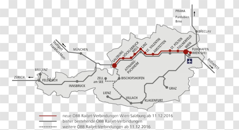 Nightjet Austrian Federal Railways Rail Europe Middle East Railjet Wien Hauptbahnhof - Text - Map Transparent PNG