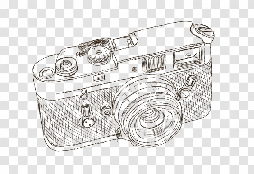 Sony Alpha 900 Nikon D90 Camera Drawing - Singlelens Reflex - Hand Drawn Digital Transparent PNG