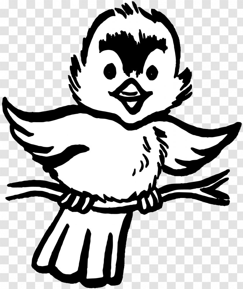 Beak Line Art Cartoon Clip - Black And White - Blank Convenient Post Transparent PNG