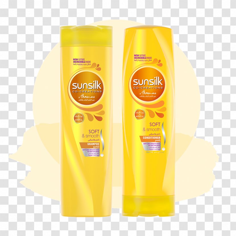 Shampoo Hair Conditioner Sunsilk Yellow - Oil - Smoothening Transparent PNG