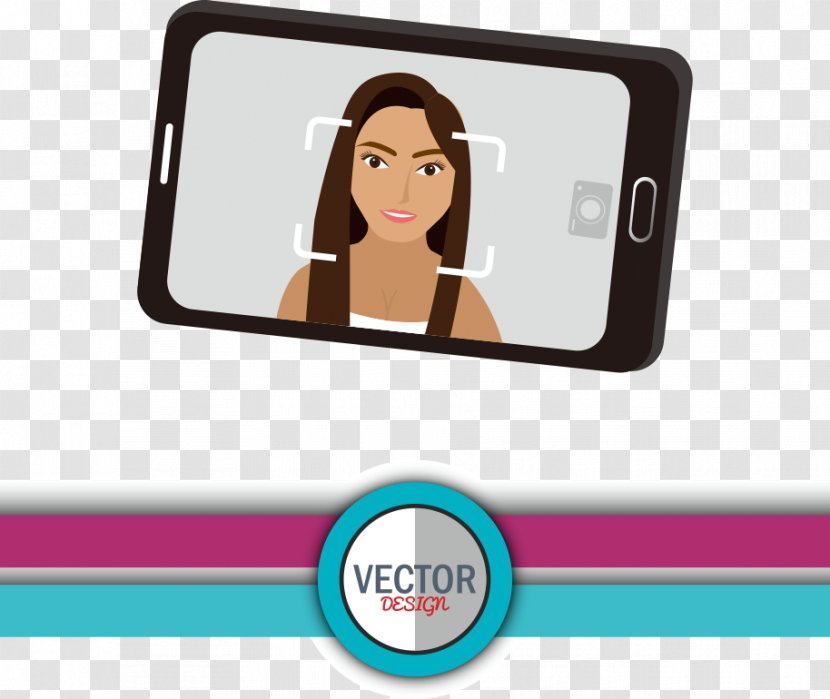 Mobile Phones Photography Illustration - Frame - Vector Cell Phone Woman Transparent PNG