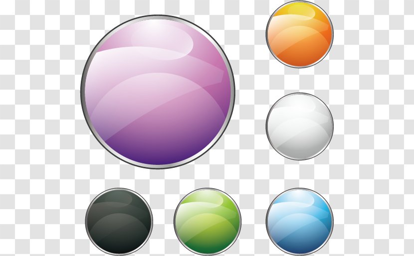 Button Download Computer File - Round Crystal Transparent PNG