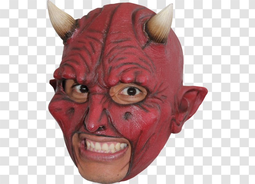 Latex Mask Costume Party Devil Halloween - Wig - Satanic Transparent PNG