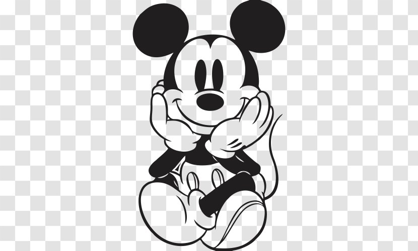 Mickey Mouse Minnie Computer Clip Art Black And White - Cartoon Transparent PNG