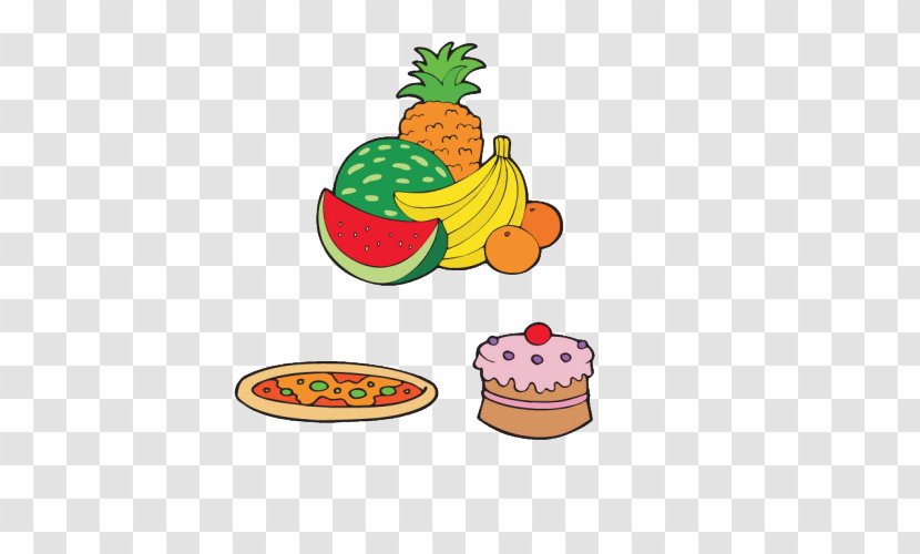 Cartoon Chef Clip Art - Food - Fruit Pizza Transparent PNG