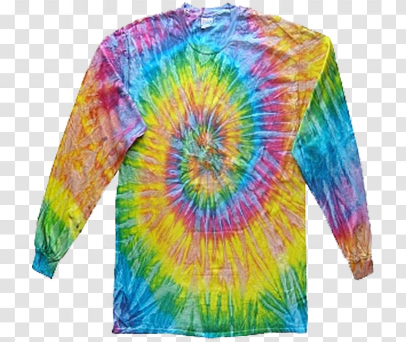 Long-sleeved T-shirt Tie-dye - Dye Transparent PNG