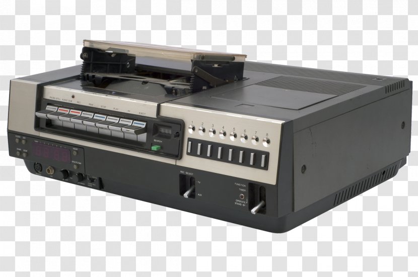 VHS Betamax Digital Video VCRs Videotape - Electronic Device - Audio Cassette Transparent PNG
