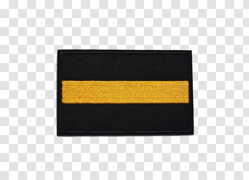 Flag Patch Embroidered Security Retail Loss Prevention Embroidery - Rectangle - Orange Line Transparent PNG