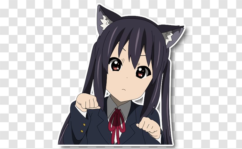 Azusa Nakano Yui Hirasawa Ritsu Tainaka K-On! Nyan Cat - Frame - Silhouette Transparent PNG