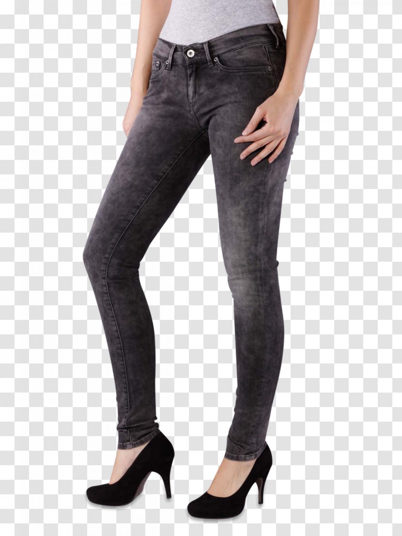 Jeans Denim Waist Leggings - Watercolor - Woman Transparent PNG