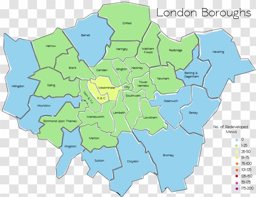 London Borough Of Southwark Barnet Hackney City Westminster Boroughs - Map Transparent PNG