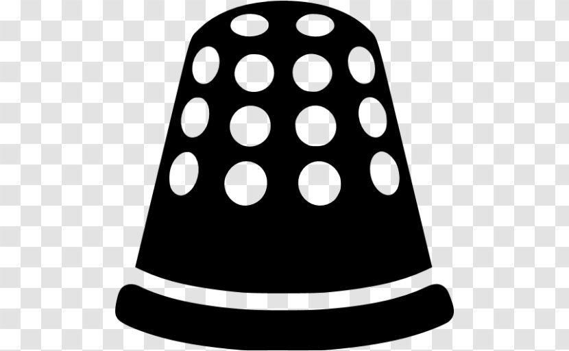 Thimble Download - Black And White - Polka Dot Transparent PNG