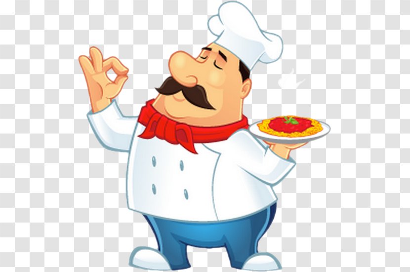 Italian Cuisine Chef Cartoon Pasta - Male - Cooking Transparent PNG