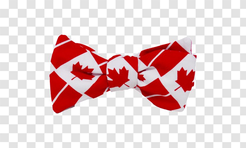 Bow Tie Flag Of Canada Necktie Maple Leaf - Food Gift Baskets Transparent PNG