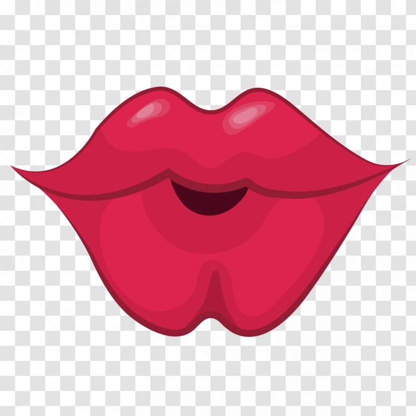 Lip Kiss Euclidean Vector - Frame - Kissed Lips Transparent PNG