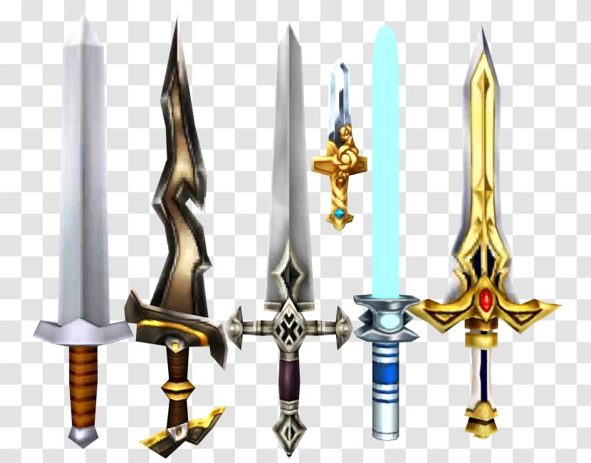 Stella Glow Sword Video Game Weapon Nintendo 3DS - Brass Transparent PNG