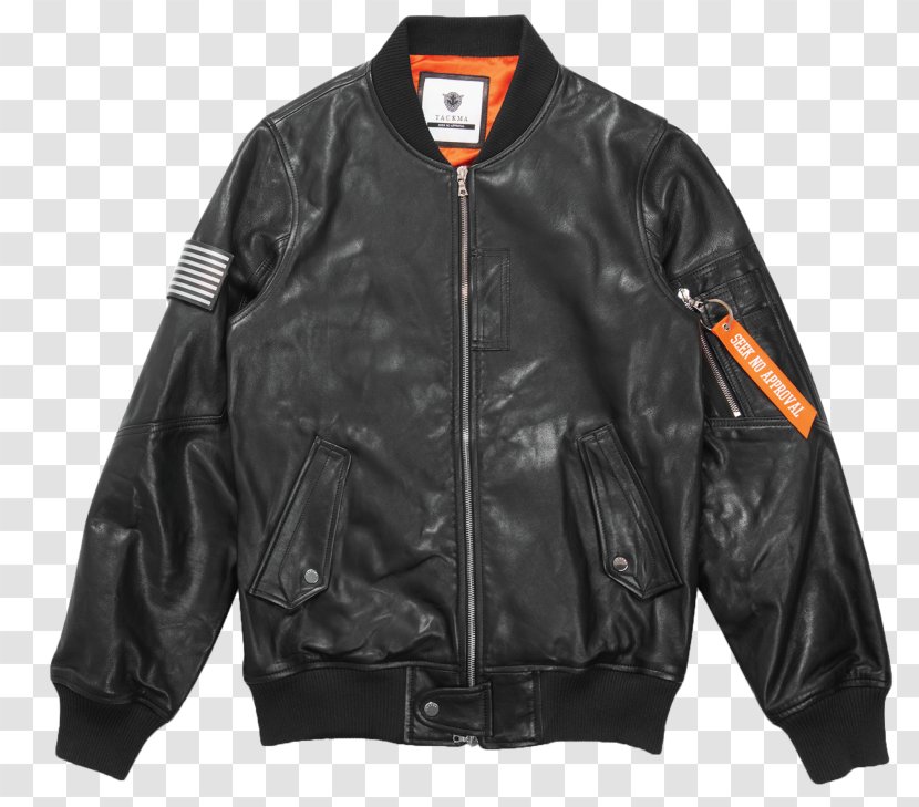 Leather Jacket Flight Zipper - Fall Of Troy Transparent PNG