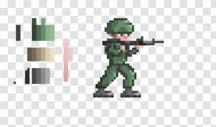 Pixel Art Soldier - Mercenary Transparent PNG