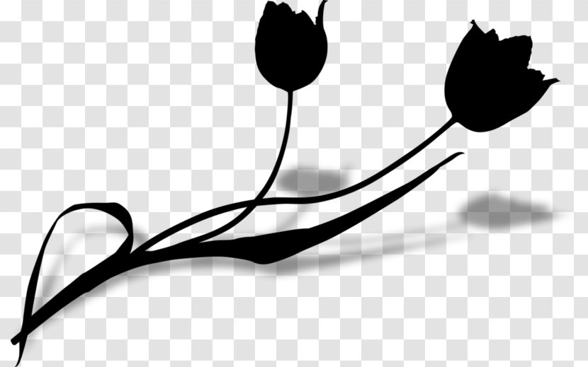 Clip Art Leaf Plant Stem Line Flowering - Blackandwhite Transparent PNG