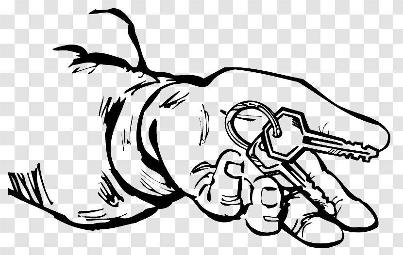 Drawing Painting Clip Art - Cartoon - Hand And Keys Transparent PNG