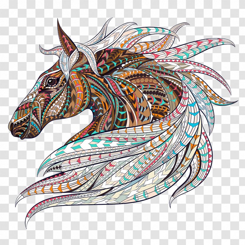 Horse Coloring Book For Adults: An Adult Of 40 Horses In A Variety Styles And Patterns The Wonderful World - / Colouring Books Adults Book: Stress Relief FoHorse Transparent PNG