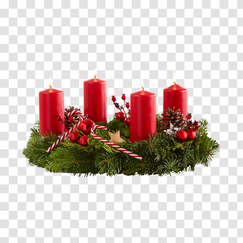 Christmas Ornament Floral Design Wax Pine Candle - Floristry Transparent PNG