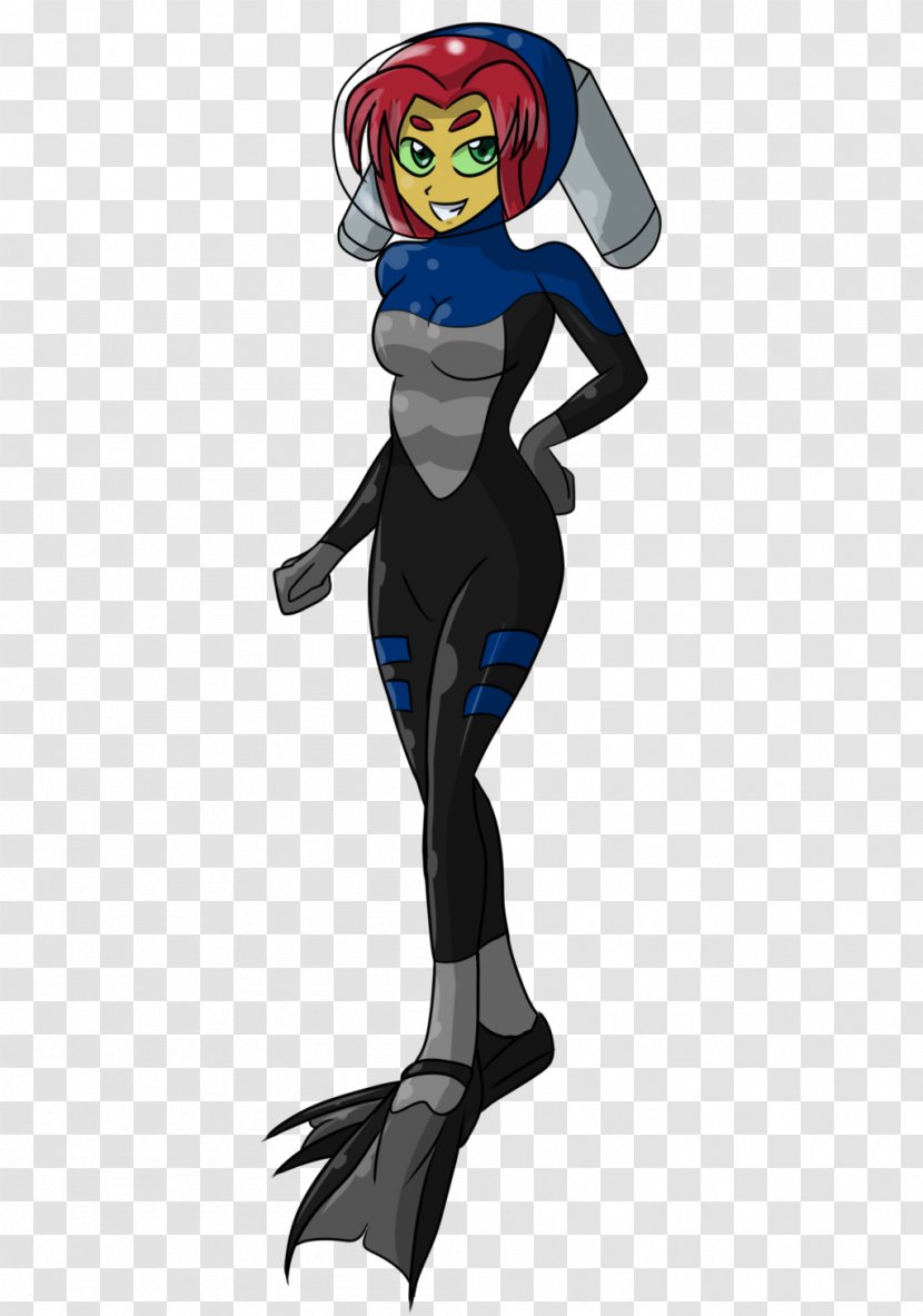 Starfire Raven Tim Drake Scuba Diving Wetsuit - Teen Titans Transparent PNG