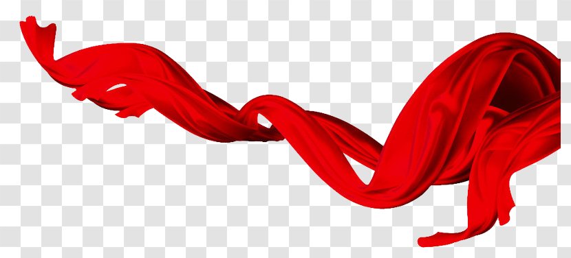 Red Ribbon Silk - Tree - Belt Transparent PNG